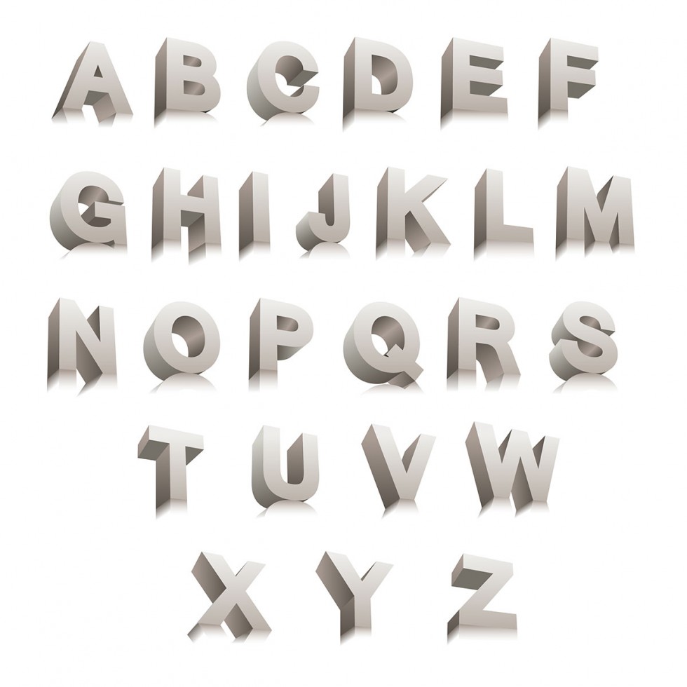 3d Vetor Letters