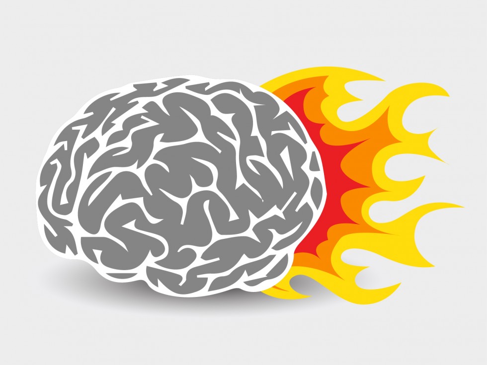 Burning Brain Vector