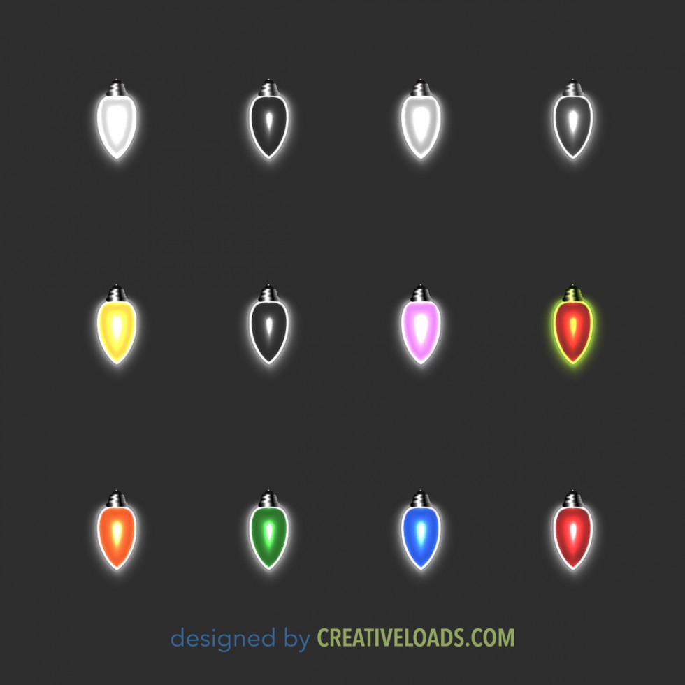 Christmas Lightbulbs Vector