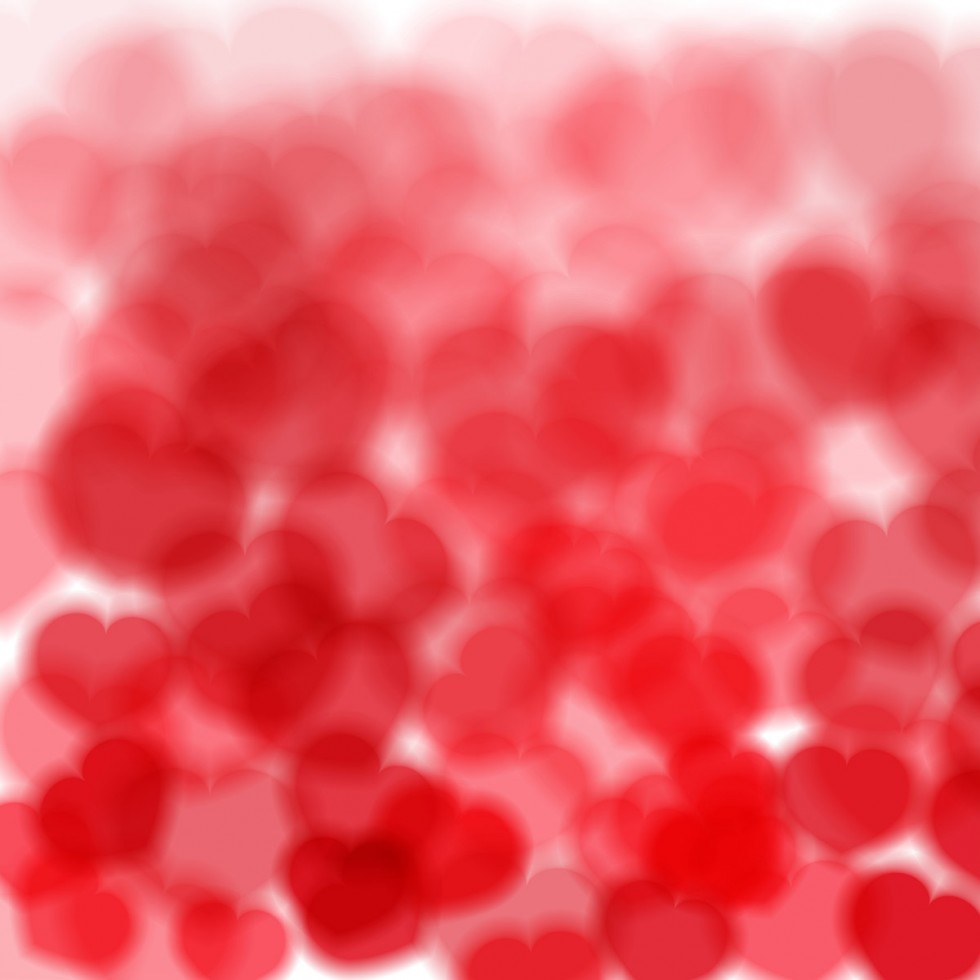 Red Blurred Hearts