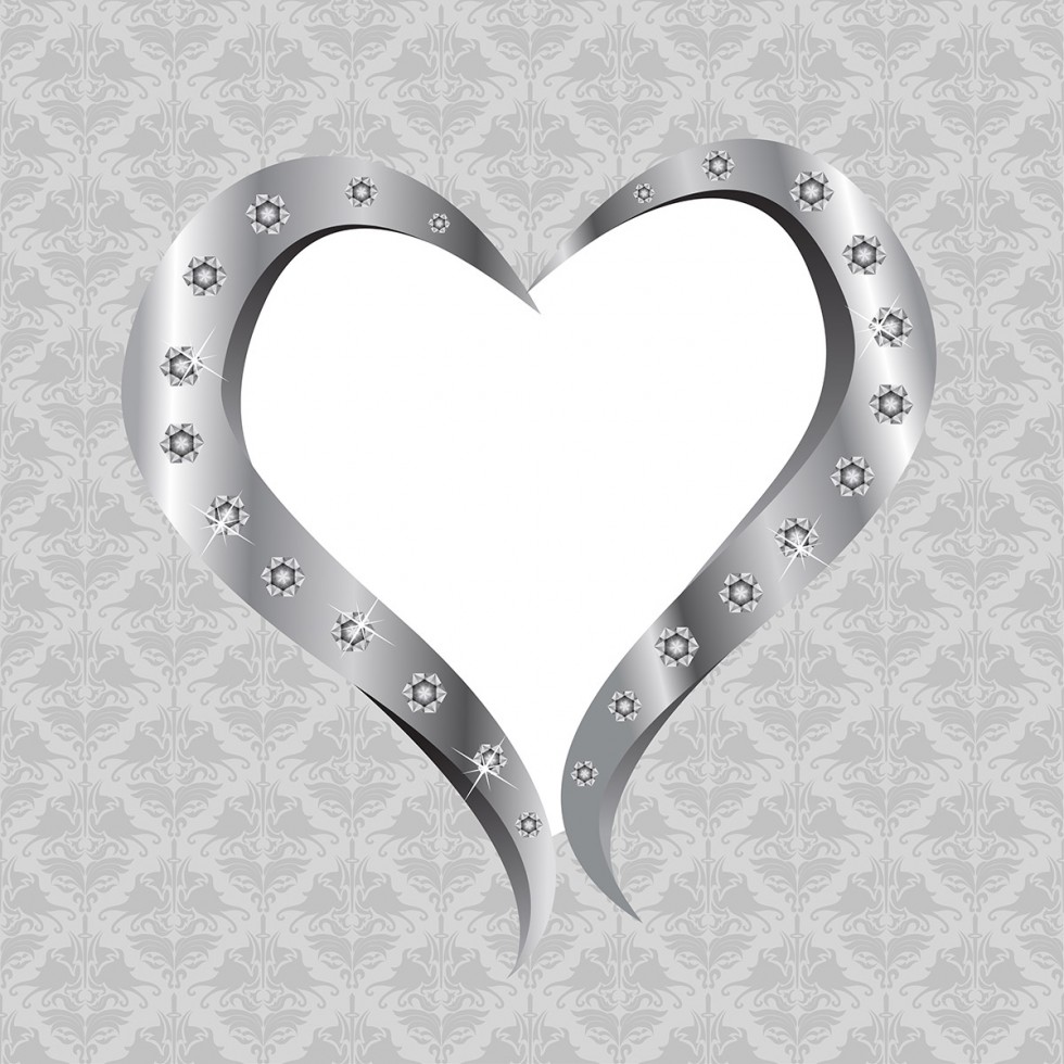 Silver Vector Heart