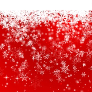 Red Background with Snow