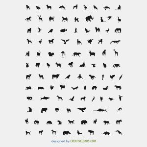 Vector Animal Silhouette Set